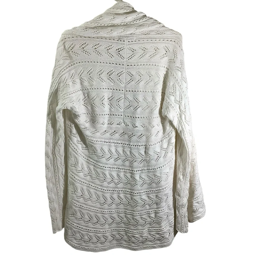 Cabi Circle Knit Sweater Cardigan Open Front